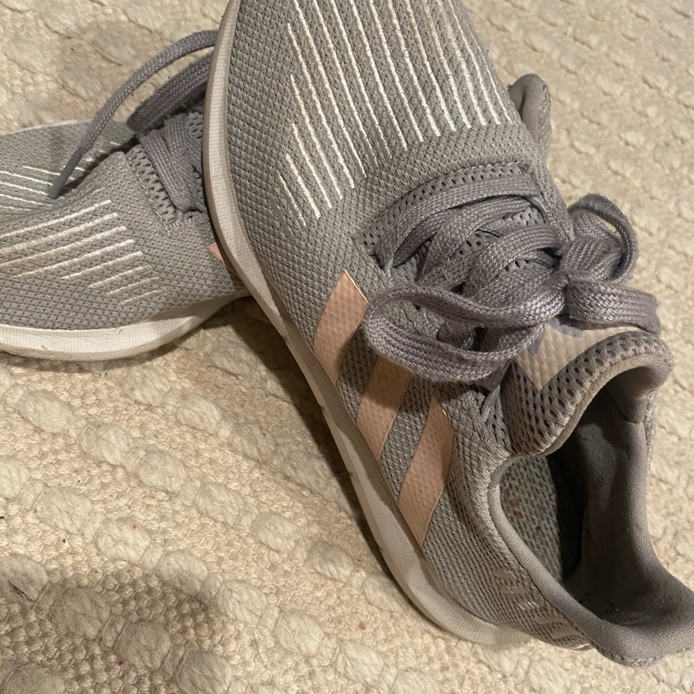 Grey and pink women's adidas